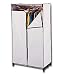 Kitchen & Housewares : 75 x 160cm CREAM COVER RAIL WARDROBE CLOTHES CUPBOARD