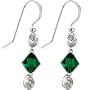 Handcrafted Austrian Crystal Emerald May Birthstone Earrings MADE WITH SWAROVSKI ELEMENTS