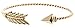 Artisan Owl Arrow Cuff Feather Bracelet - Gold Tone