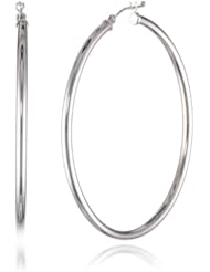 Klassics 10k Gold Polished Hoop Earrings, (1.85" Diameter)