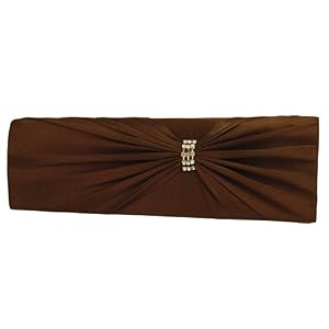 Buy Long Satin Clutch, with Rhinestone Decore - N 1606 - Samia by NiteBags