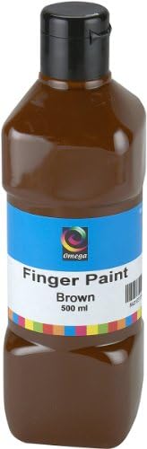 Omega Finger Paint, 500ml, Brown