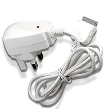 Mains Home AC Plug Battery Charger in White, Compatible with ALL Apple iPods & iPhones: All Iphone 2G 3G 3GS 4G, All iPod Touch, All Ipod Nano, All Ipod Classic, All iPod Mini - CE & ROHS Certified - Lifetime Warranty
