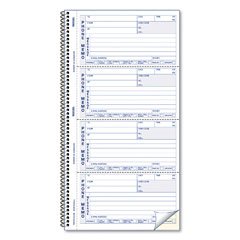 Rediform Telephone Message Book, 4 Per Page, 2.75 x 5 Inches, 2 Part, 400 Messages (50076)