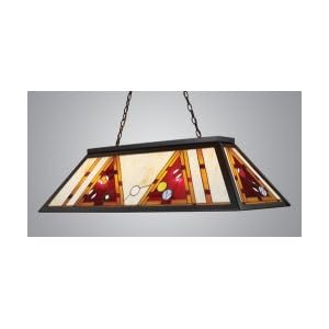 4 Light Tiffany Game Room Lighting - Multi-Colored by Landmark