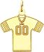 14K Gold NFL Detroit Lions Football Jersey Charm
