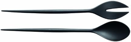 Krenit Melamine Salad Server Set, Black
