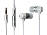 DBSound White High Fidelity Noise Cancelling Stereo Handsfree Earphones with Microphone and On/off button for Blackberry Bold 9000, 9700