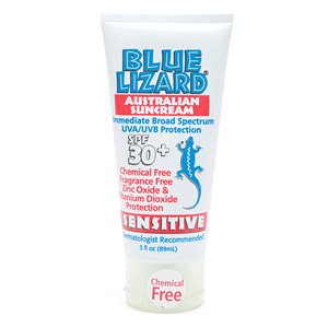 Blue Lizard Sunscreen Sensitive chemical frr, Fragrance free, SPF 30+, 3fl.oz