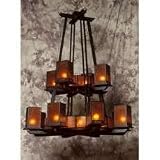 Meyda Tiffany Avondale 2 Tier Ten Arm Mission Chandelier