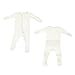 KicKee Pants Baby-Girls Infant Ruffle Footie Pajama Sleeper, Natural White, 3-6 Months