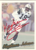Keyshawn Johnson, New York Jets, 1999 Pacific Paramount Autographed Card