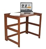 Solid Wood Folding Compact Computer Desk in Cherry