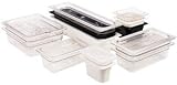 Camwear Food Pan Half Size - 4'' Deep Clear