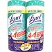 Lysol 4 in 1 Disinfecting Wipes Kills Flu Virus, Citrus Scent - 35 Wipes/bottle, 12 E...