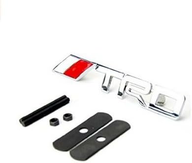 3D Metal Silver TRD Fit Front Grill Grille Badge Logo Emblem