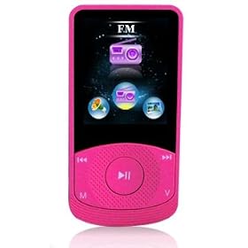 KLASTOR HK 4GB Pink MP3 Player / MP4 Player with Full Colour Screen - FM Radio - Expandable Micro SD / Micro SDHC Slot