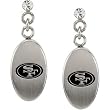 Stainless Steel San Francisco 49ers Logo Dangle Earrings