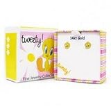 14K Gold Walt Walt Disney Childrens Childrens Enamel Tweety Studs