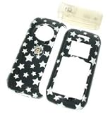 BLACK STARS DESIGN SNAP-ON COVER HARD CASE PHONE PROTECTOR (With Optional Swivel Belt Clip) for LG VX9900 ENV VX-9900