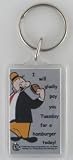 Wimpy 'Hamburger' Popeye Lucite Key Chain