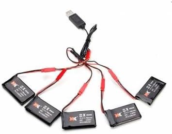 5 X 3.7V 780mAh 20C Battery & Charging Cable Set for XK Alien X250 RC Quadcopter