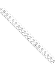 4.5mm, Sterling Silver, Beveled Curb Chain, 24 inch
