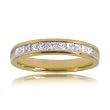 Diamond Anniversary Princess Cut Ring in 14 Karat Yellow Gold