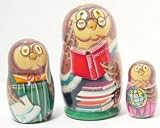 Russian Nested Dolls - Owls 3 piece set