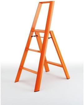 3-Step Aluminum Step Stool Color: Orange