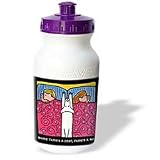 S. Fernleaf Designs Funny Dog Gifts - Dog On Bed, Cartoon Dogs, Dogs, Dog, Funny Dogs, Puppies. Pets, Funny Pets, Animals - Water Bottles
