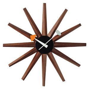 Wood Wall Clock with Aluminum Hands - 18