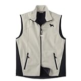 Cocker Spaniel Black Men's High Tec Vest, Bone Zipper Pull and Embroidered image