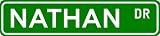 NATHAN Street Name Sign ~ Personalized Family Lastname Sign ~ Gameroom, Basement, Garage Sign