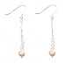 Sterling Silver Unique & Beautiful Celebrity Style Genuine Cultured Saltwater Akoya Pearl & Swarovski Crystal Dangle Earrings