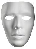 White Blank Male Mask for Halloween Costume