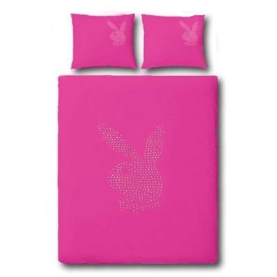 Playboy Bettwäsche Strass (Silver Baby pink) Rosa 135x200