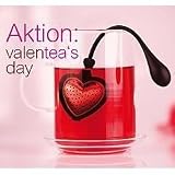 Ad Hoc TE56 Tee-Ei Tea Heart in Herzform, schwarz, Silikon/Edelstahl