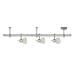 Royce Lighting RDTRK94505-12 Focus Three-Light Directional Track Kit. Line Voltage Brushed Steel with White Alabaster Globes