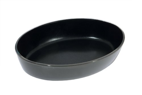 Marinex & Teflon Classica Oval 1.7 Quart Non-Stick Roaster, Black