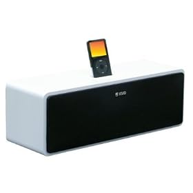 White ViVo Ipod Speaker System with Remote Control for Ipod Nano / Ipod Video / Ipod Photo / Ipod Touch / Iphone 2G and 3G / Ipod Classic / Ipod Mini / Ipod Shuffle / Hi-fi Speakers