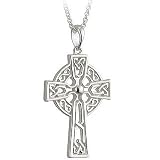 Sterling Silver Large Filigree Celtic Cross Pendant Necklace - Made in Ireland