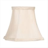 Shades - Chandelier Clip On Lamp Shade - Champagne Fancy Square Silk - B5544