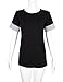 Leadingstar Womens Casual Round Collar Spliced Short Sleeve T-Shirt Blouse Tops