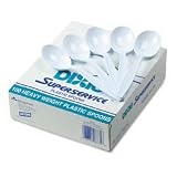 Dixie Products Dixier White Heavy Weight Polystyrene Soup Spoon (DIXSH207) Category: Plastic Spoons