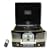 Classic 60's retro style music centre Black