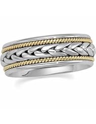 Jewelplus 8mm Handwoven Comfort-Fit Band
