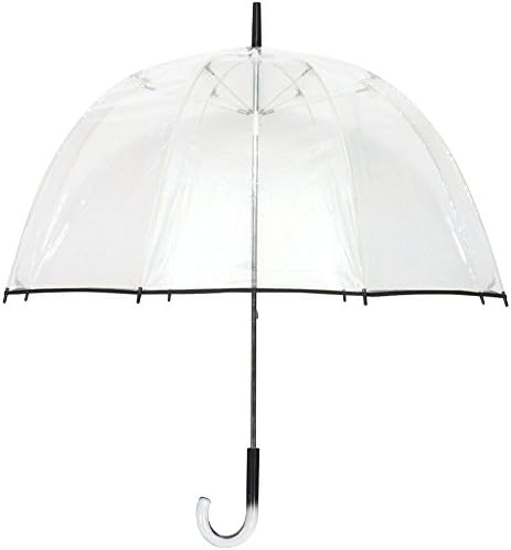 Rainkist Bubble Umbrella - Clear Dome Shaped Rain Umbrella, 20020-133,One Size,Black