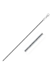 Rhodium Plated 1.9mm 925 Sterling Silver Snake Style Chain