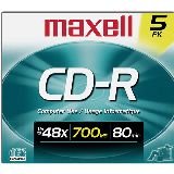 Maxell 623205/648205 80-Min/700 Mb Cd-R (5 Pk; Slim Cases)
